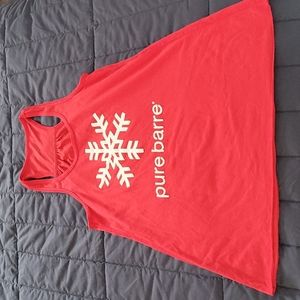 EUC Pure Barre snowflake tank